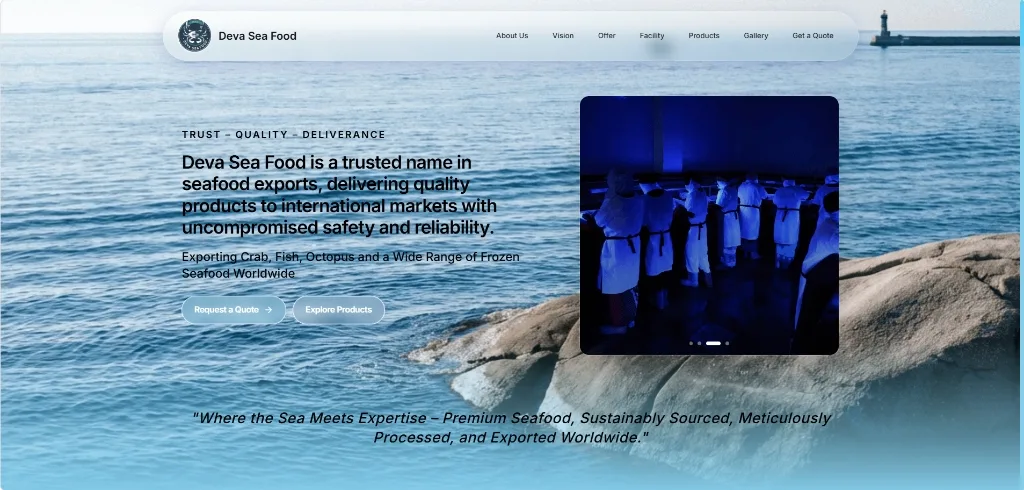 Deva Sea Food — Business Website